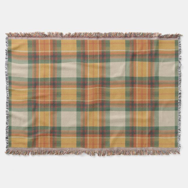 Manta Warm Autumn Harvest Tartan Plaid Pattern (Anverso)