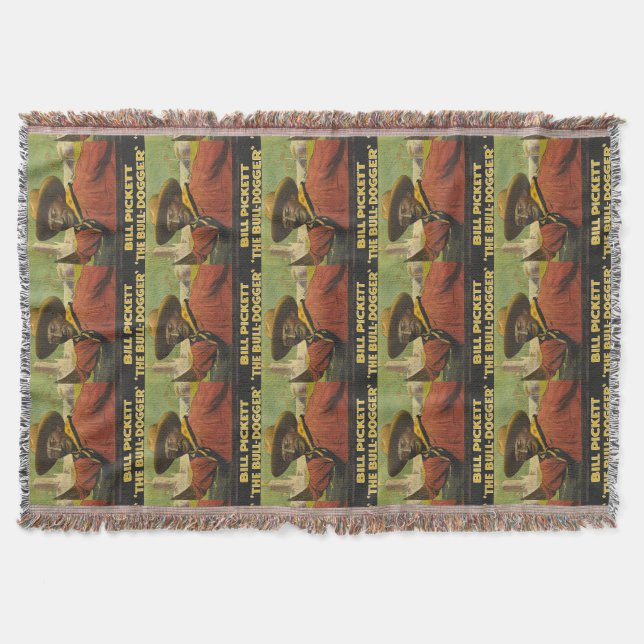 Manta Western Cowboy Throw Blanket (Anverso)