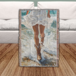 Manta Western Fringe Throw Blanket Cowgirl Beach