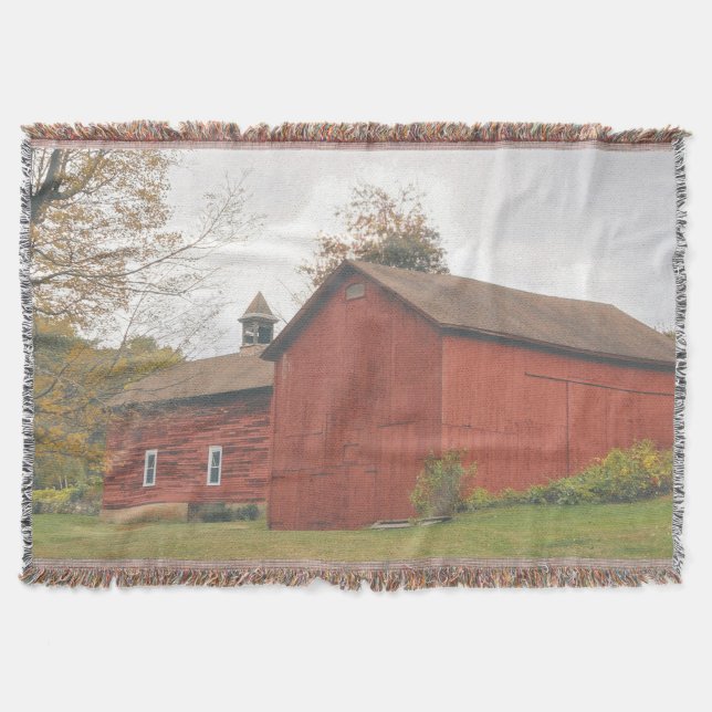 Manta Western Mass Big Red Barn in Autumn (Anverso)