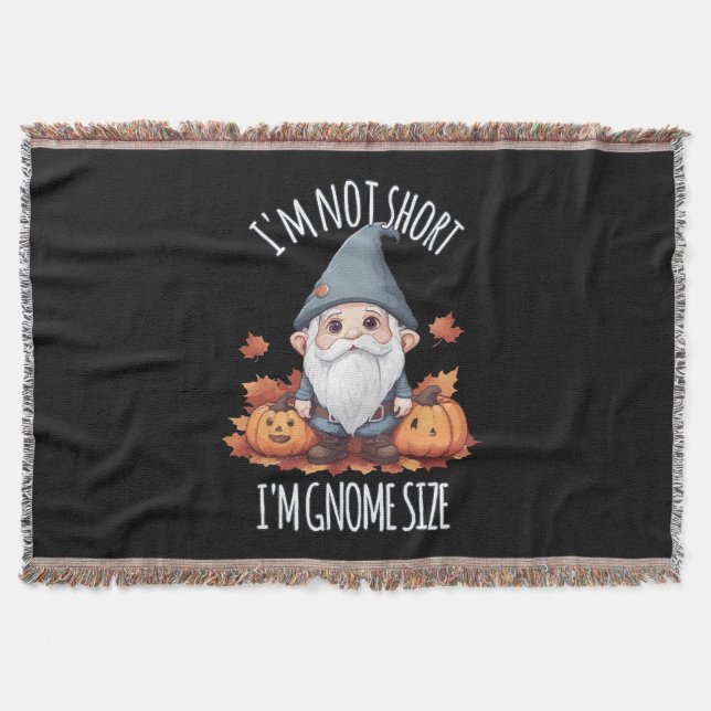Manta Whimsical Cute Gnome en otoño (Anverso)