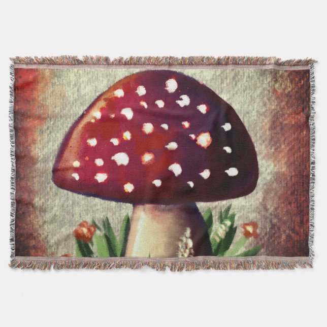 Manta Whimsical Mushroom & Fungi Motif – Nature-Inspired (Anverso)