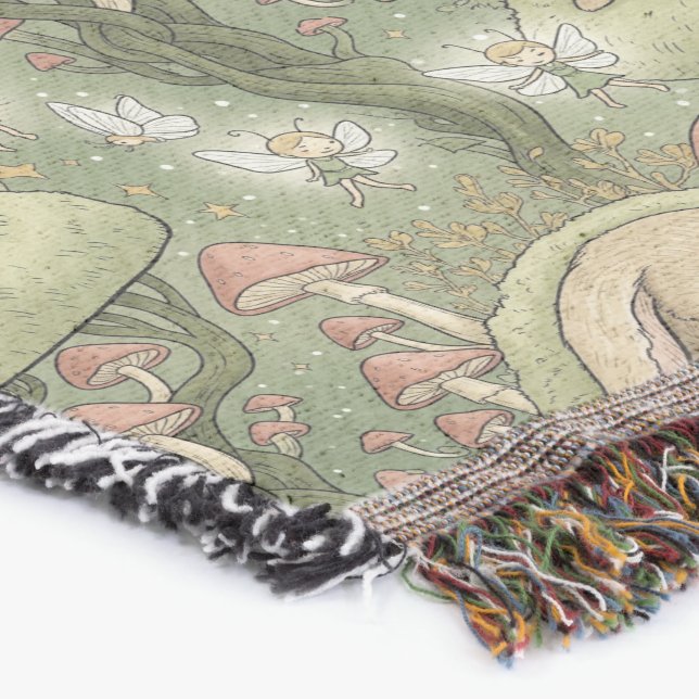 Manta Whimsical Sleeping Bunny & Fairies (Esquina)