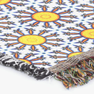 Manta Whimsical Suns Throw Blanket