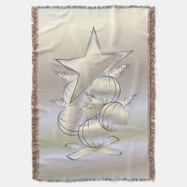 Manta White gold Christmas (Frente vertical)