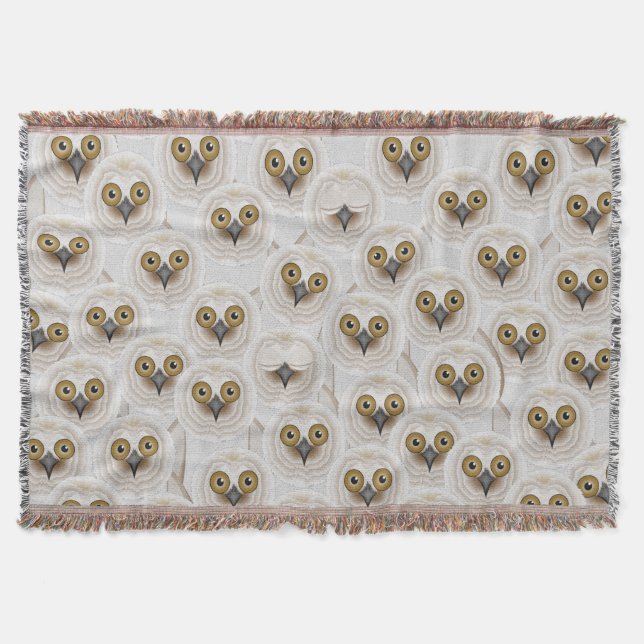 Manta Who Me Owls Throw Blanket (Anverso)