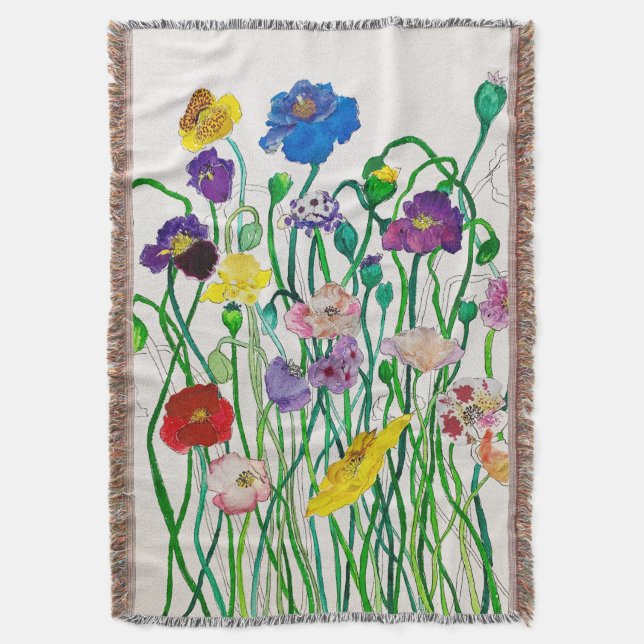 Manta Wild Poppy Throw (Frente vertical)