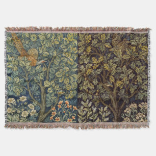 Manta William Morris Faisán Árbol Flor