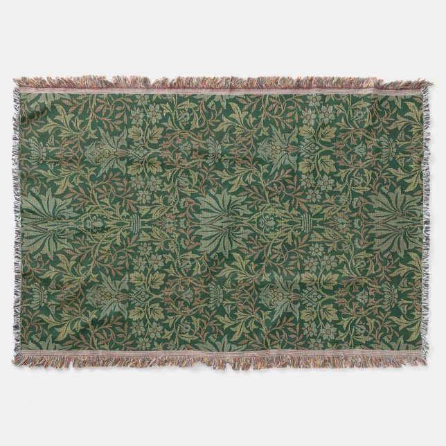 Manta William Morris Flower Garden-Greens (Anverso)