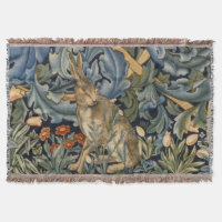 William Morris Forest Rabbit Floral Art Nouveau
