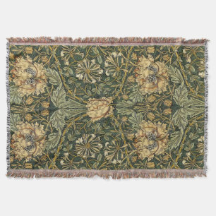 Manta William Morris Honeysuckle Green Floral