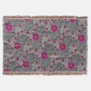 Manta William Morris Marigold, Gris / Gris y Blanco