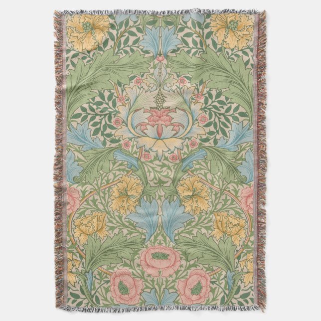 Manta William Morris Myrtle Flor Floral Botánica (Frente vertical)