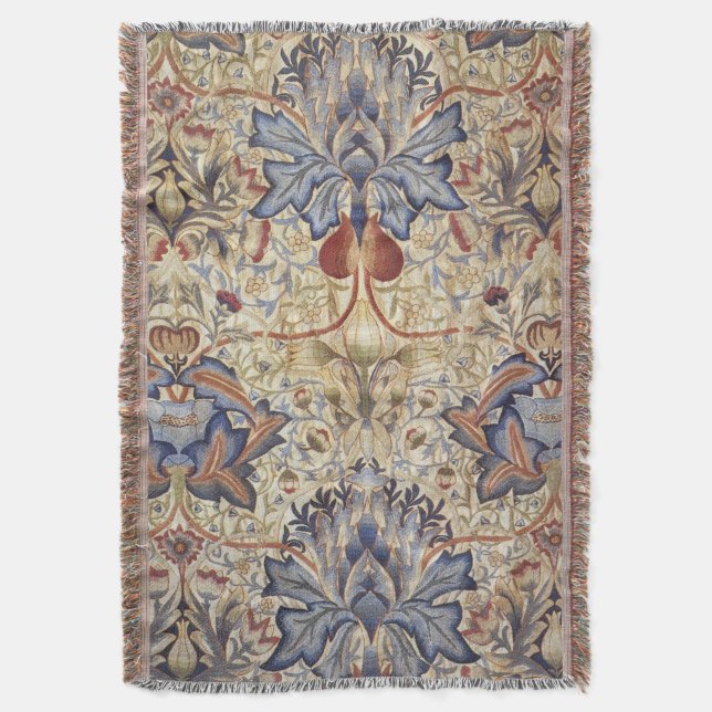 Manta William Morris - Patrón de flores de alcachofa (Frente vertical)