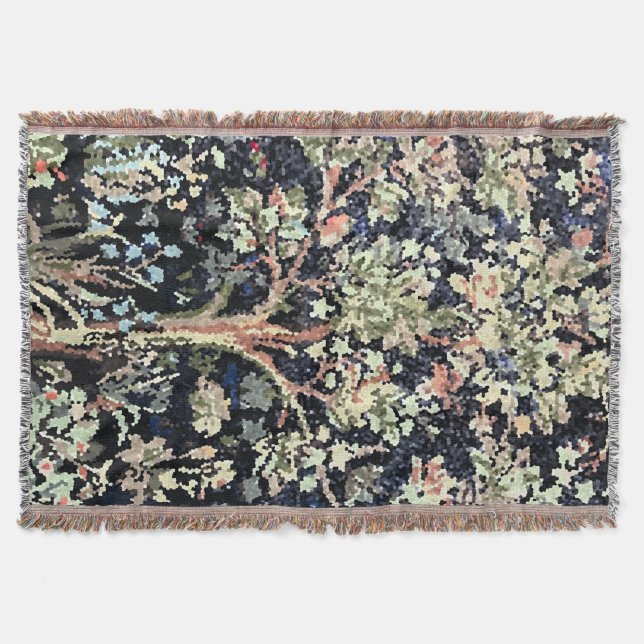 Manta William Morris Tree of Life Throw Blanket (Anverso)
