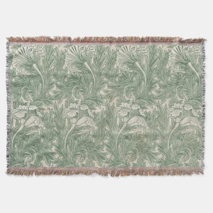 Manta William Morris Tulip Pattern Sage Green