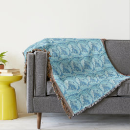 Manta William Morris Vintage Acanthus Foliage Blue