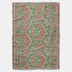 Manta William Morris Vintage Daisy Flowers Pink Green