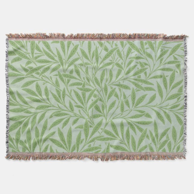 Manta William Morris Willow Flower Classic Green (Anverso)
