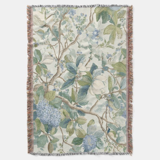 Manta Willow Little Magnolia Wallpaper Floral Coastal  (Frente vertical)