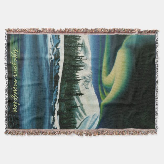 Manta Winter Aurora Blanket Arte Canadiense Throw Blanke (Anverso)