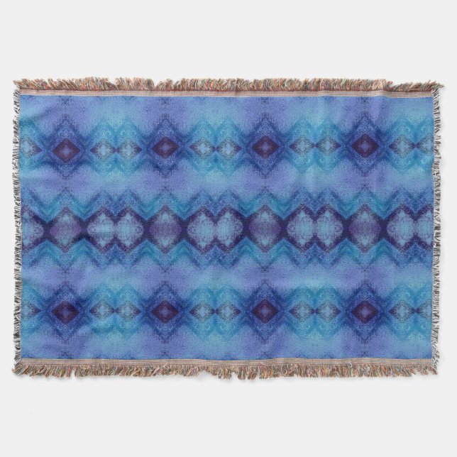 Manta winter blue tone Throw Blanket (Anverso)