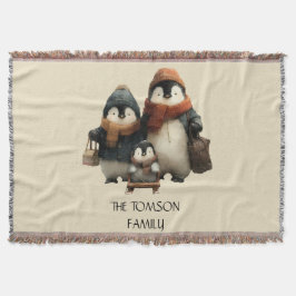 Manta Winter Penguin Family Personalized Design