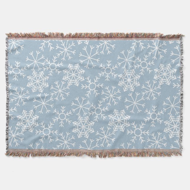 Manta Winter SNOWFLAKES patrón sin fisuras + tus ideas (Anverso)