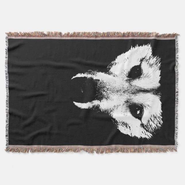 Manta Wolf Pup Blanket Husky Wolf Pup Throw Blanket (Anverso)