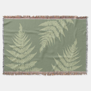 Manta Woodland Fern Leves Personalizado Colores de fondo