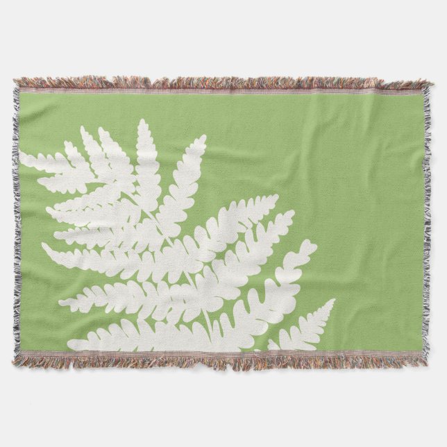 Manta Woodland Fern Personalizado Colores de fondo (Anverso)
