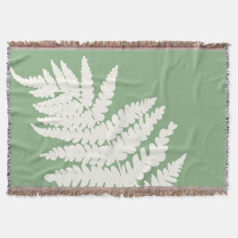Manta Woodland Fern Personalizado Colores de fondo
