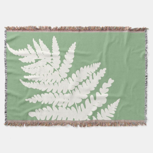 Manta Woodland Fern Personalizado Colores de fondo (Anverso)