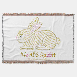 Manta Wor(l)d Rabbit Throw Blanket
