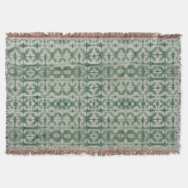 Manta X Marcas el Lugar Teñido en Verde Shibori