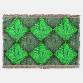 Manta Xadrez verde Falsa ou folhas de coqueiro.