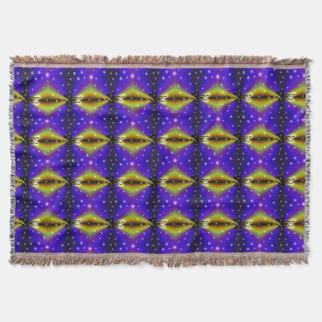 Manta Xmas Artdeco sobre el arco iris amarillo morado (Anverso)