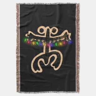 Manta Xmas Coqui Taino Throw Blanket