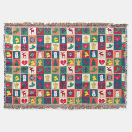 Manta Xmas de patrón de símbolo de navidades