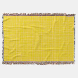 Manta Yellow woven blanket displayed horizontally 