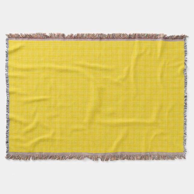 Manta Yellow woven blanket displayed horizontally  (Anverso)