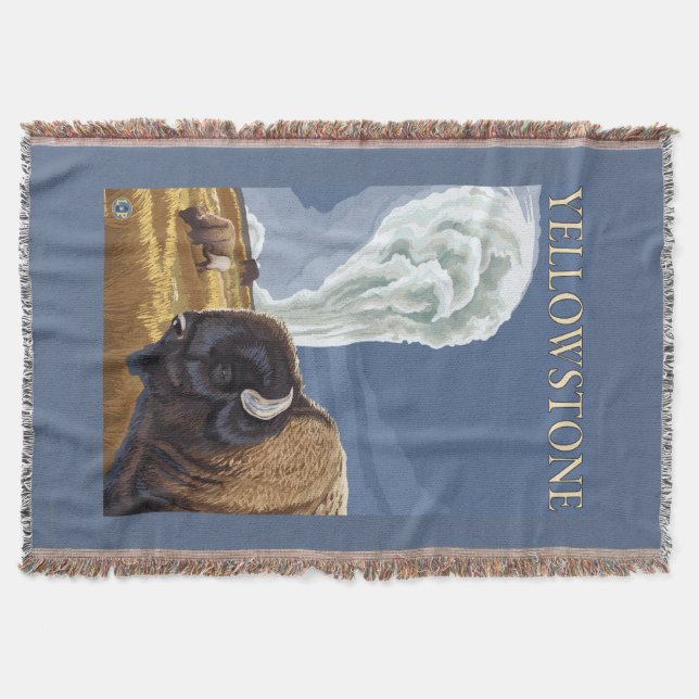 Manta YellowstoneBison con fiel viejo (Anverso)