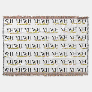 Manta YHWH YAHWEH Personalizado Sobre Todas las Cosas Cr