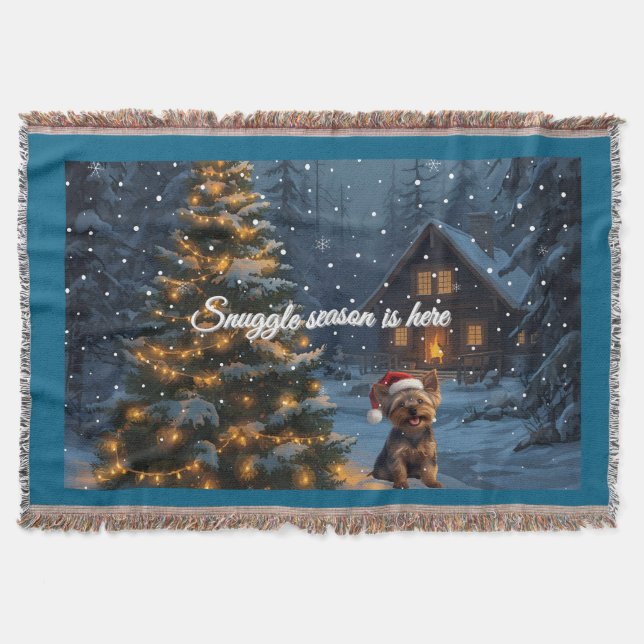 Manta Yorkie Holiday Blanket (Anverso)
