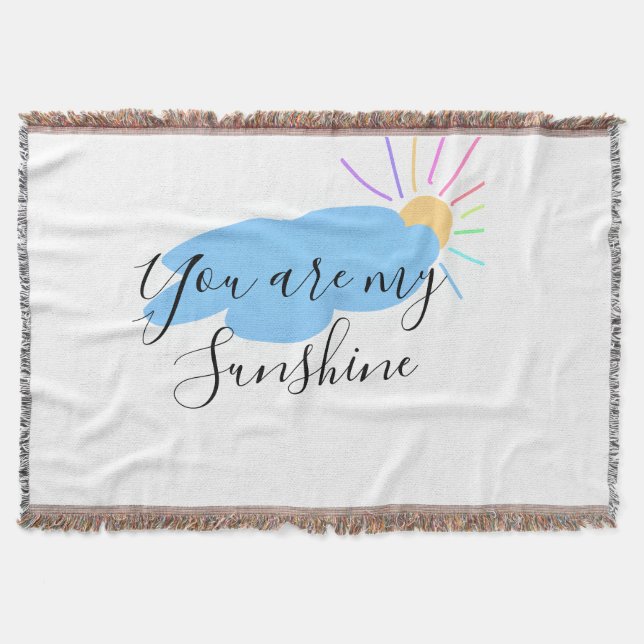 Manta you are my sunshine yellow orange sun rays clouds (Anverso)