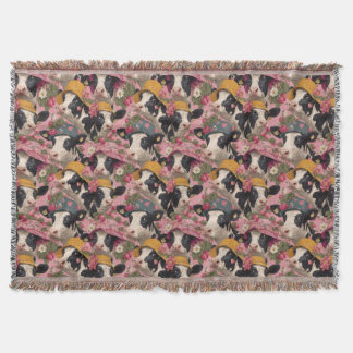 Manta Young Cows Wearing Spring Hats In Strawberry Field