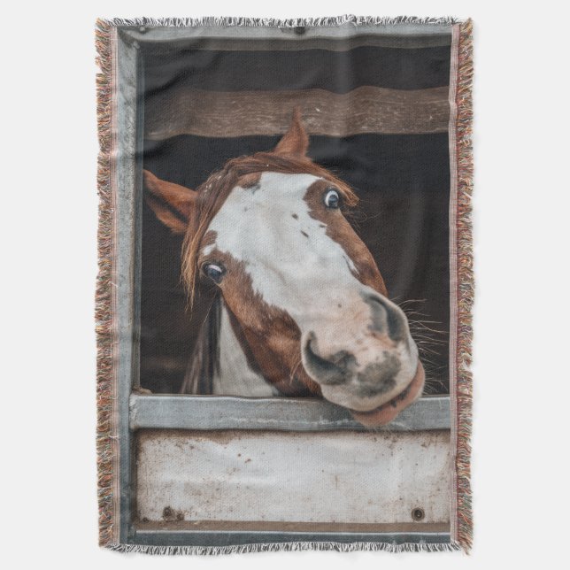 Manta Your Horse Photo Pony Custom Equestrian Gift (Frente vertical)