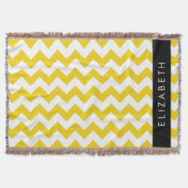 Manta Zigzag Amarillo, Chevron Amarillo, Tu Nombre