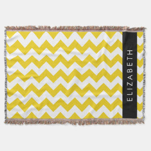 Manta Zigzag Amarillo, Chevron Amarillo, Tu Nombre