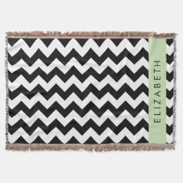Manta Zigzag negro y blanco, patrón de cheurón, nombre